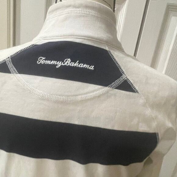 TOMMY BAHAMA POLO DRESS NAVY BLUE/WHITE STRIPES COTTON Sz S SAILOR NAUTICAL CORE - Picture 8 of 16